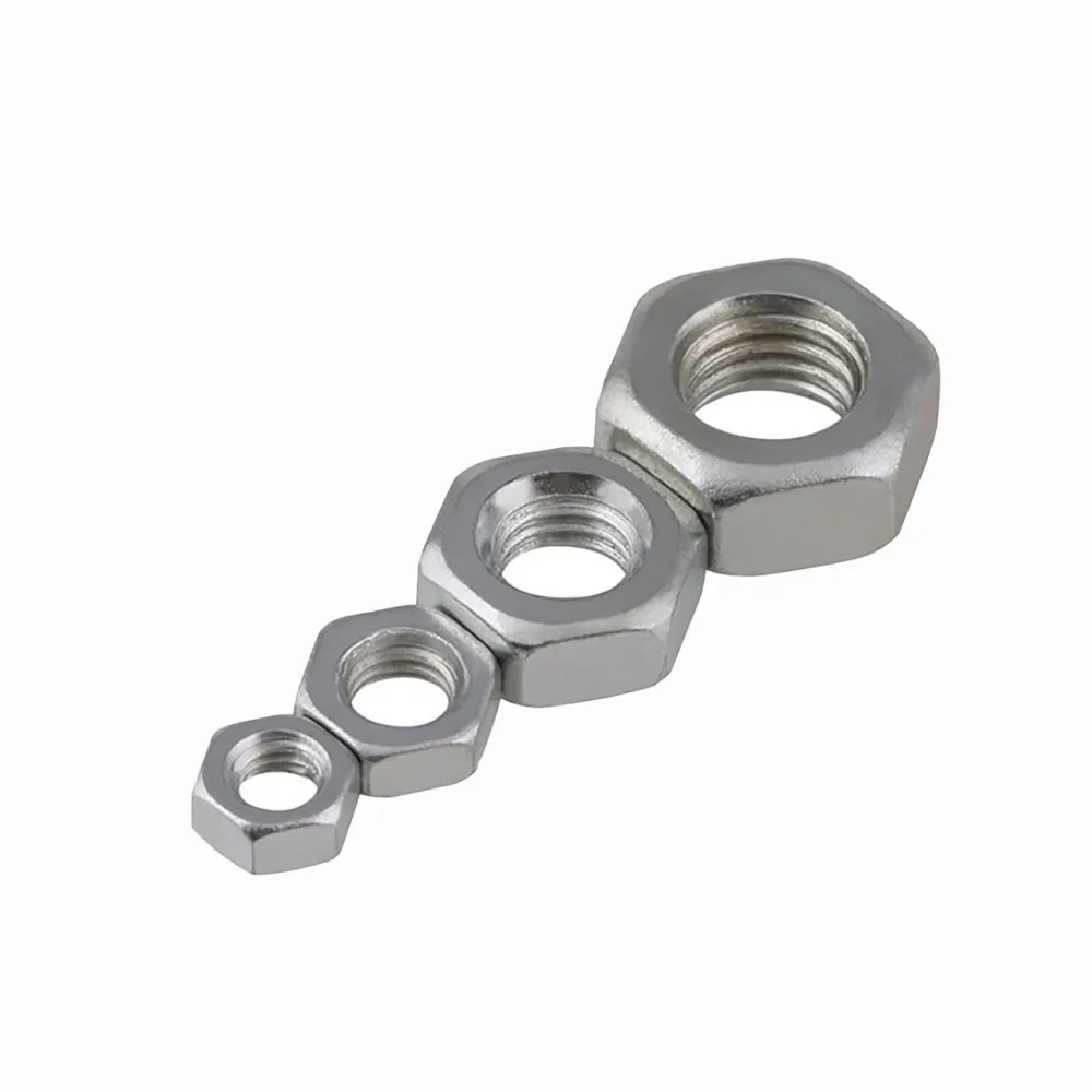 

Hex Nuts Metric M2 M2.5 M3 M3.5 M4 M5 M6 M8 M10 White Zinc Plated Carbon Steel Hexagon Full Nuts Screw Nut
