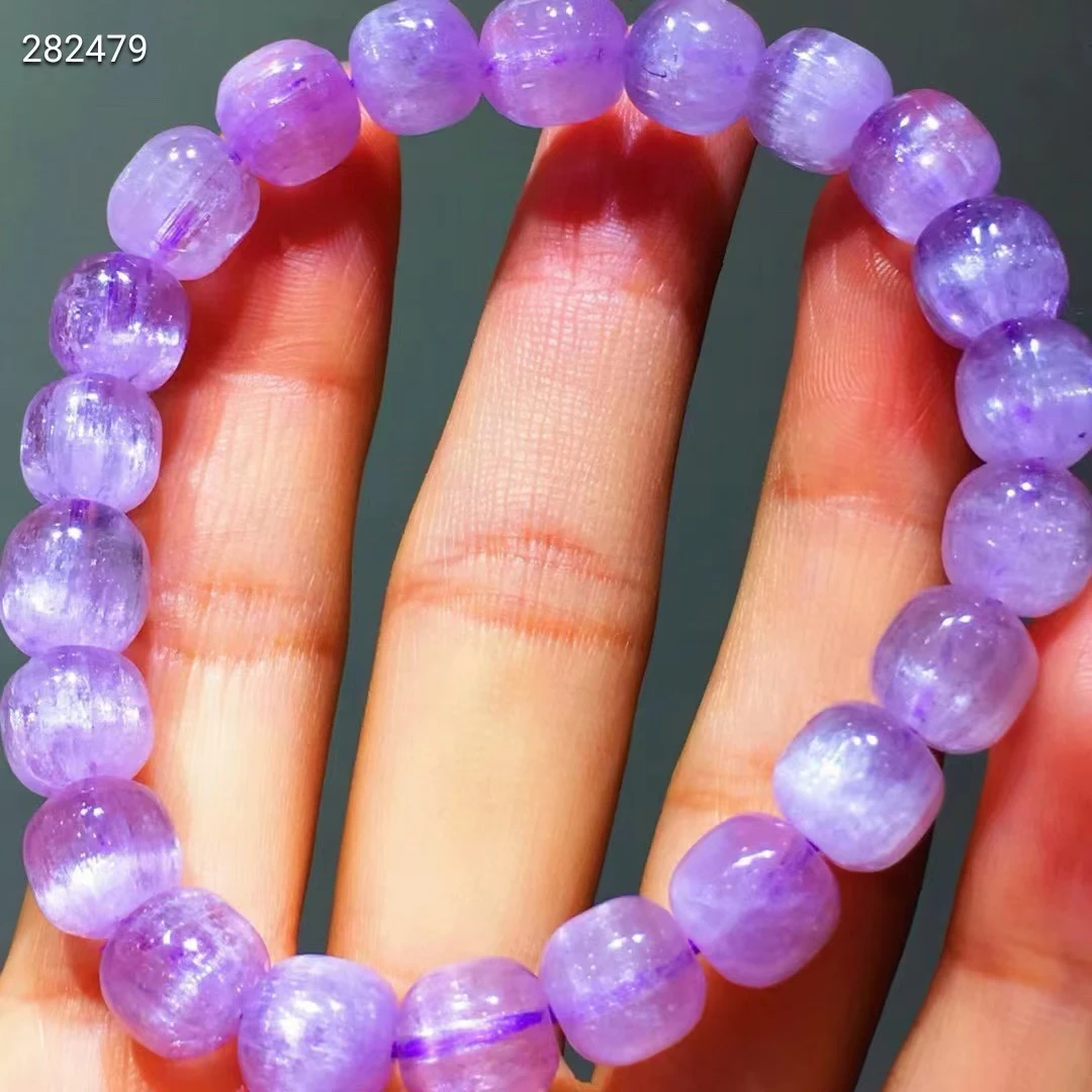 

Натуральный фиолетовый браслет с круглыми бусинами кошачий глаз кунцит 9,5x8,8 мм, драгоценный камень, хрусталь, для женщин и мужчин, самый мал...