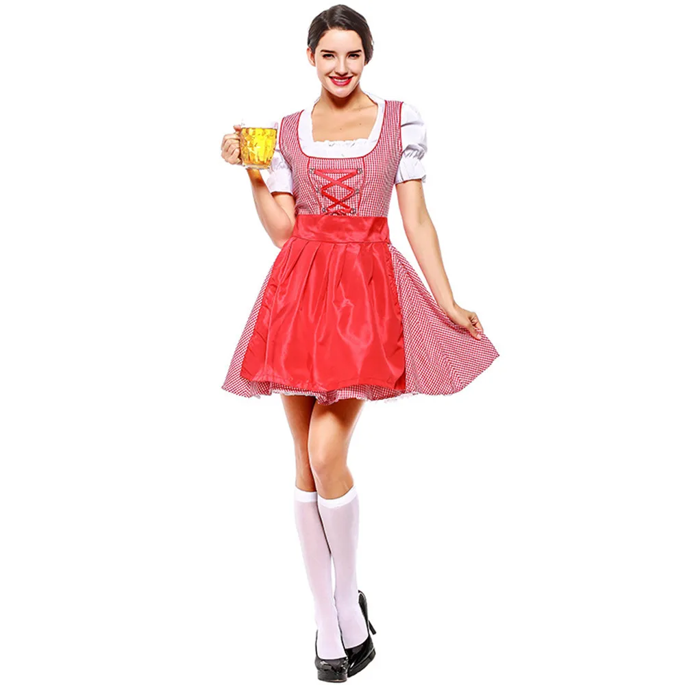Горячая Dirndl горничная из немецкой пивоварни костюмы Женщины Октоберфест