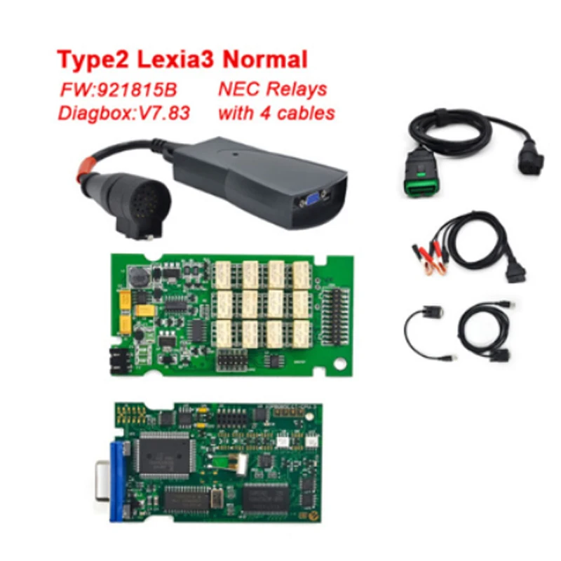 Красный Профессиональный Lite Lexia3 PP2000 Diagbox V7.83 PSA XS Evolution для Citroen/peugeot LEXIA-3 FW 921815C Lexia 3 нормальный чип - Цвет: Красный