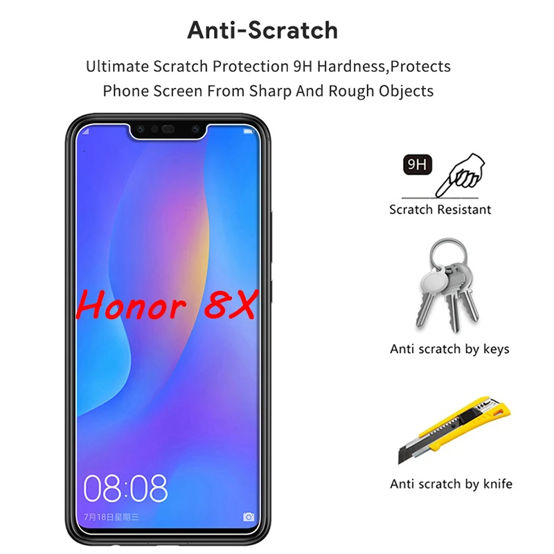 Защитное стекло для смартфона Honor 8X закаленное передней панели телефона Huawei Max 8 X