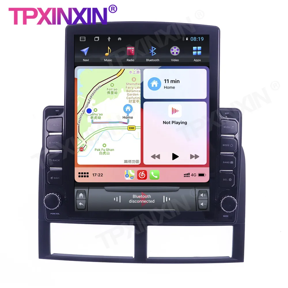 저렴한 자동차 라디오 스테레오 지프 그랜드 체로키 안드로이드 128G 테슬라 스타일 무선 카플레이 스테레오 수신기, 자동차 GPS 네비게이션 플레이어