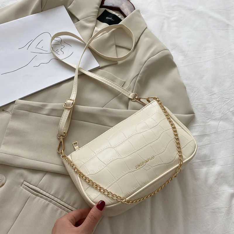 

Woman Fashion High-end PU Leather Shoulder Bag Chain Messenger Crossbody Bag Mini Mobile Phone Bag