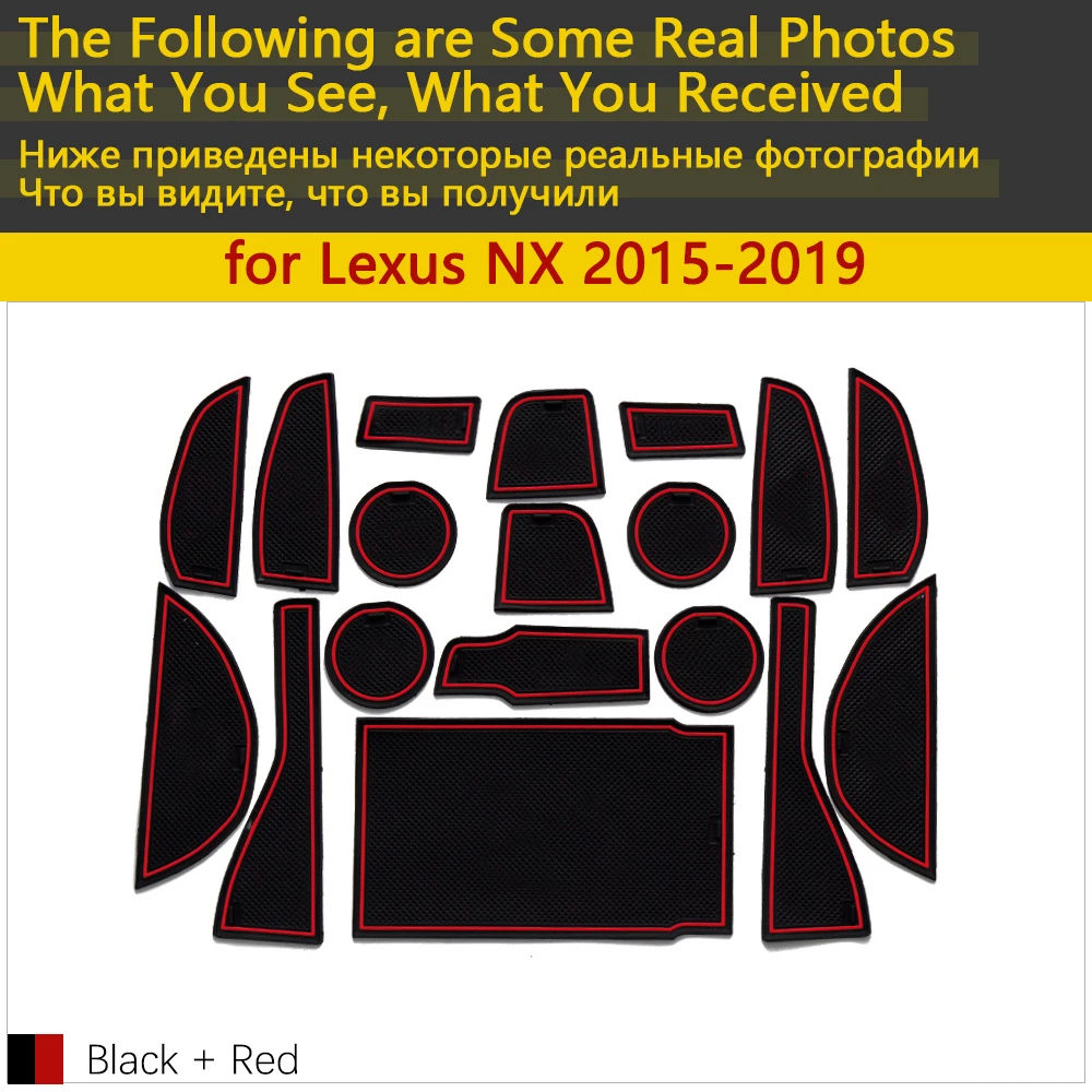 Противоскользящий резиновый коврик для чашки Lexus NX 200T 300 300H AZ10 NX200T NX300 NX300h 2015 ~ 2019 2016