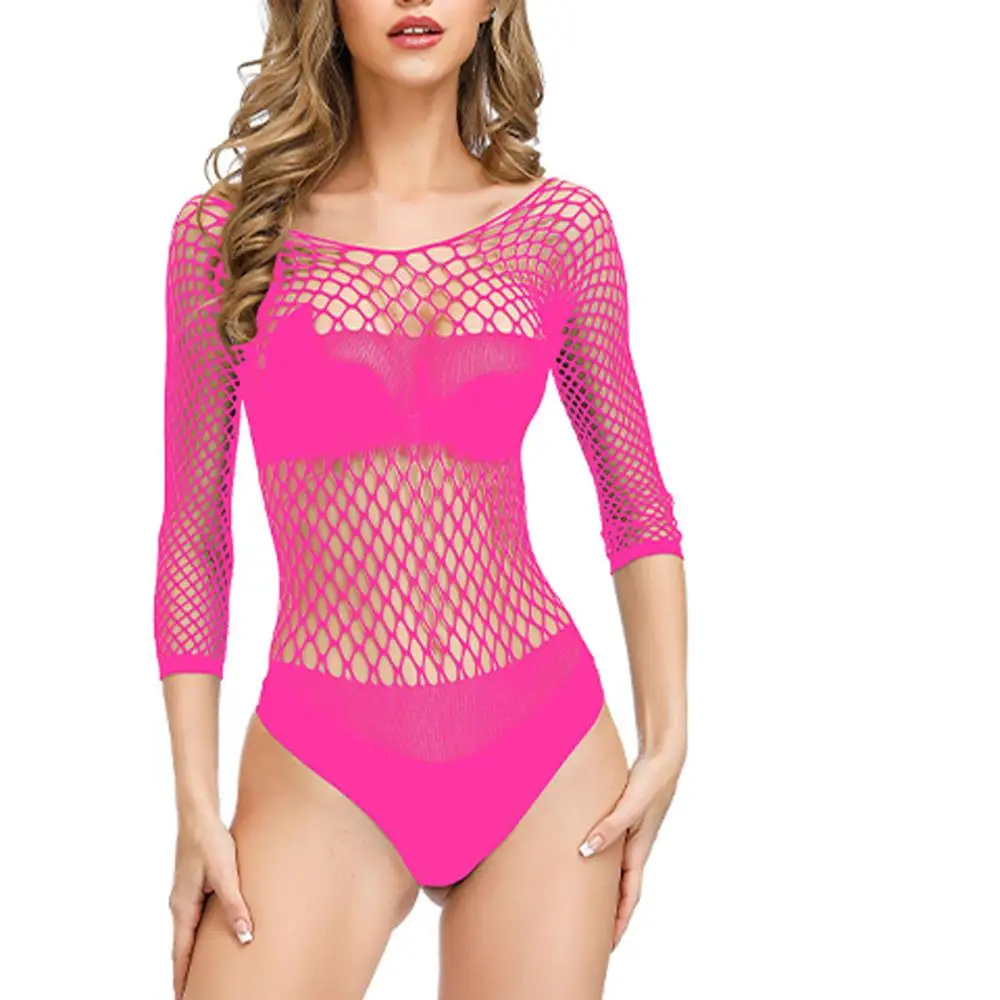 Новый женский комбинезон Дамское сексуальное прозрачное Сетчатое облегающее