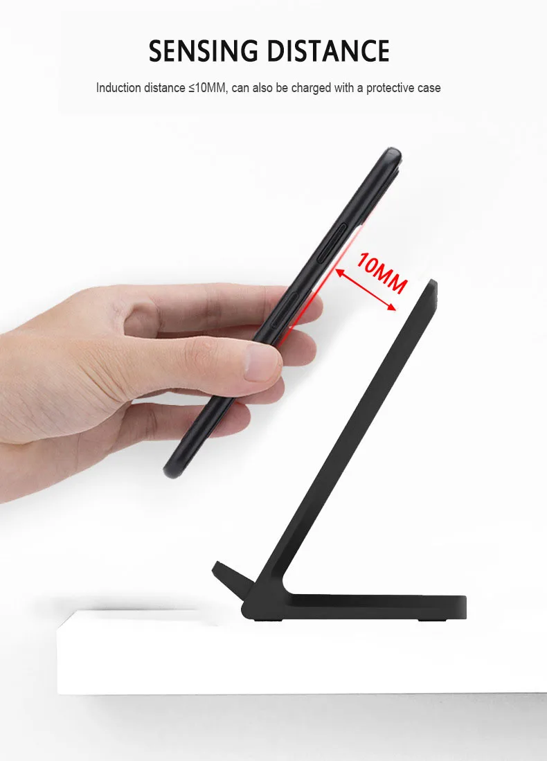 

New Qi Wireless Charger Stand For IPhone X XS 8 XR Samsung S9 S10 S8 S10E 15W Fast Wireless Charging Dock Station Phone Charger