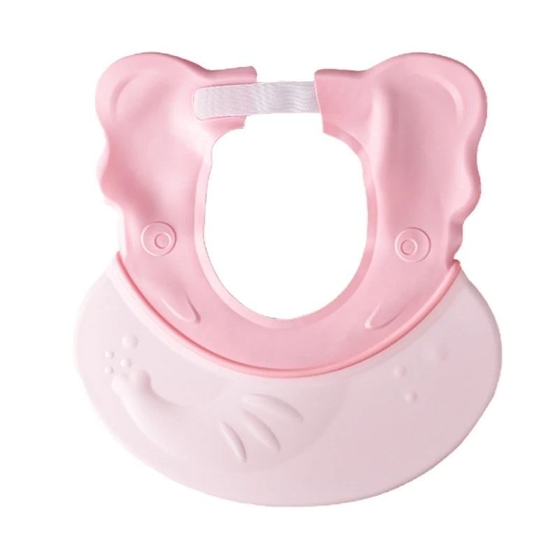 Gorro de ducha para beb&eacute; con protecci&oacute;n para los o&iacute;dos, gorro de ba&ntilde;o suave para lavar el cabello, ajustable, impermeable, champ&uacute;-5