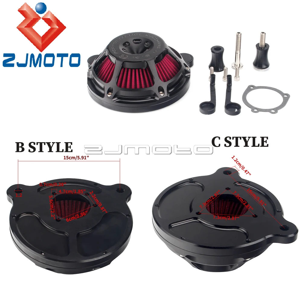 

Motocycle Air Cleaner Filter Intake Filter Turbine For Harley Sportster Dyna Softail Touring Road Glide FXDLS FLSTNSE