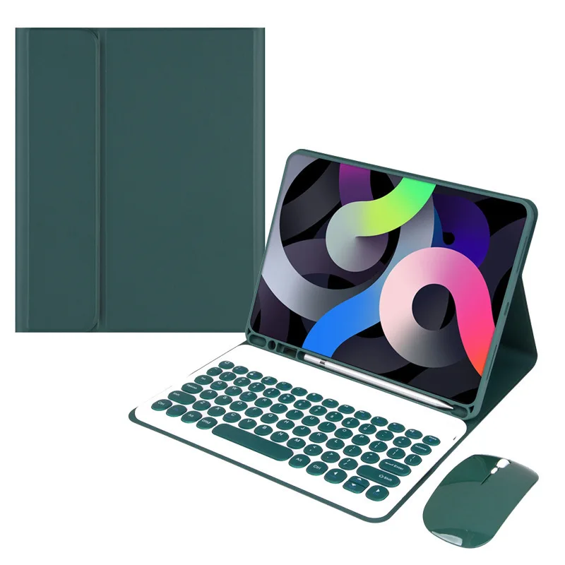 

Round Cap Keyboard and Case for iPad Pro 11 10.5 Air 3 Cover for iPad 9.7 5th 6th 10.2 7th 8th Case Air 4 Keyboard and Mouse