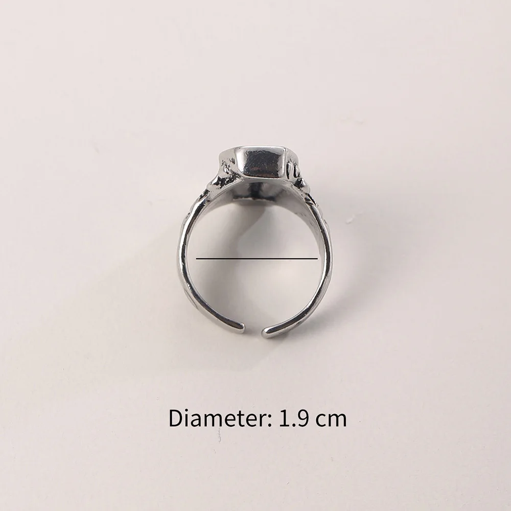 Мужское винтажное серебряное молитвенное кольцо в стиле панк для женщин |