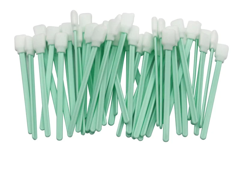 100Pcs Cleaning Swabs Sponge Stick For Epson/Roland/Mimaki/Mutoh Eco solvent printer Swab | Printer Parts