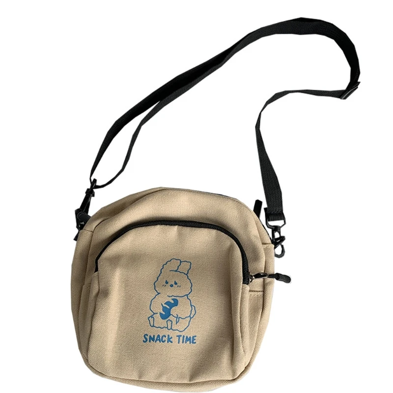

X7YA Cute Small Bunny Bag Female Girl Messenger Bag Student Cartoon Canvas Bag Female Student Handbags for Mother Ideal Gifts
