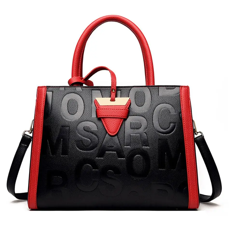 

Genuine Brand Panelled Tote Bags High Quality Leather Shoulder Crossbody Bags for Women 2021 Fashion Letter Ladies Trending Bag