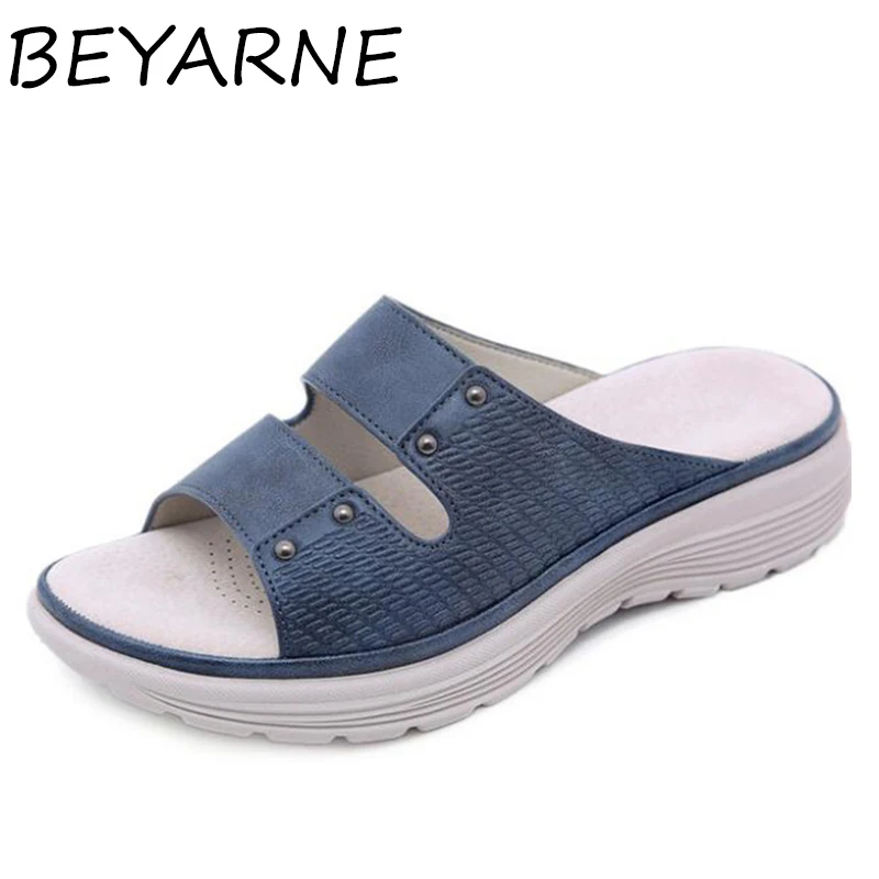 BEYARNE/Новинка Модные тонкие туфли Сандалии Повседневные сандалии для женщин