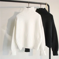 womens sweater turtleneck elasticity knitted ribbed slim jumpers autumn winter long sleeve sweater warm tops female white