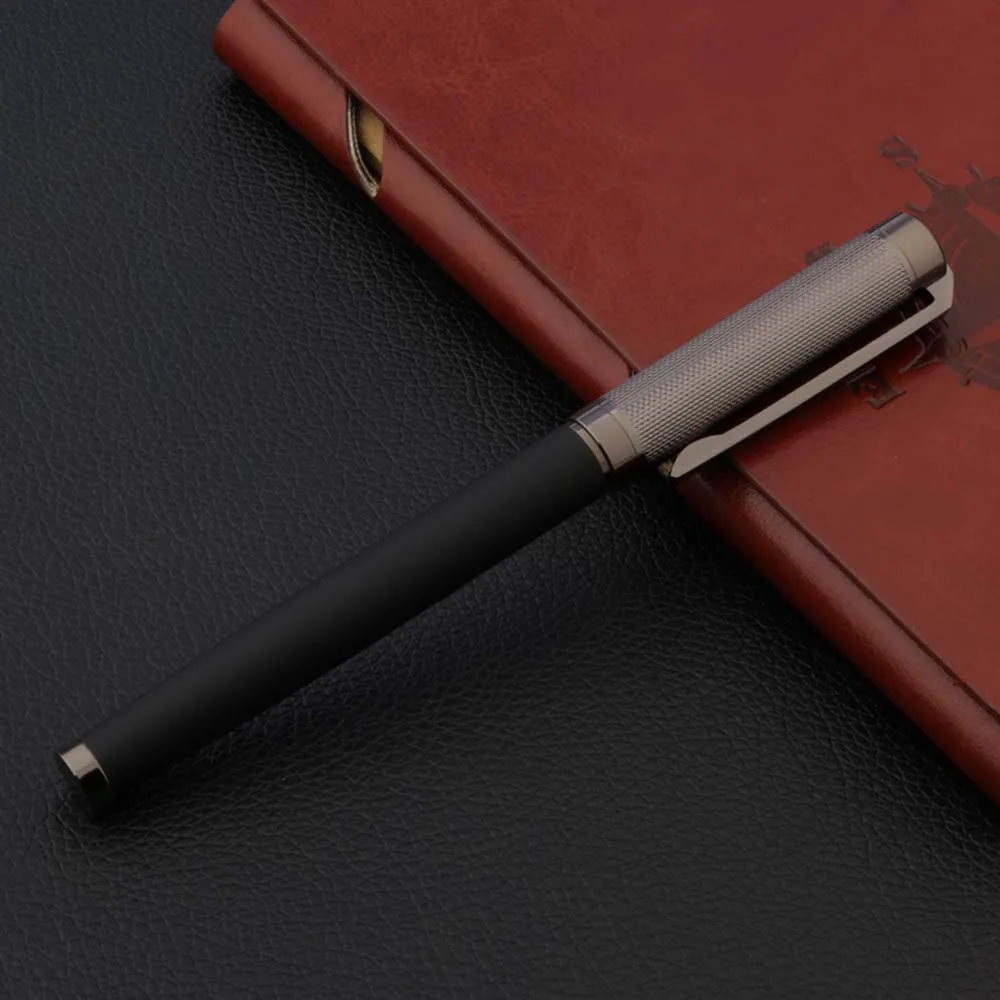 Высококачественная брендовая черная металлическая волнистая ручка из