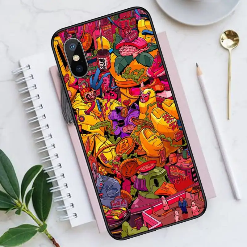 

trippy graffiti art fashion pattern Phone Case for iPhone 11 12 mini pro XS MAX 8 7 6 6S Plus X 5S SE 2020 XR Luxury brand shell