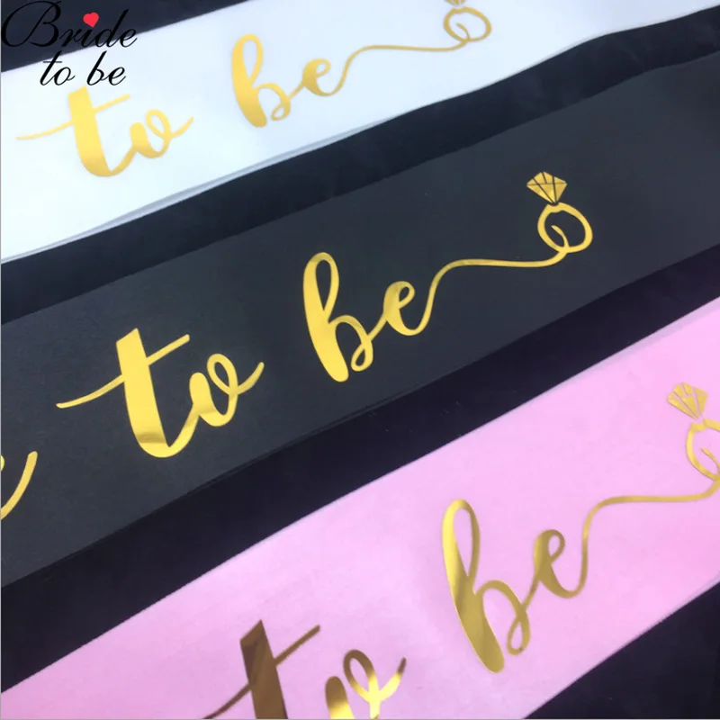 3pcs/lot Bride To Be DIY Bridal Sash Bachelor Party Women Decor Wedding Belt Revelry Accessories Shower Decorations - купить по