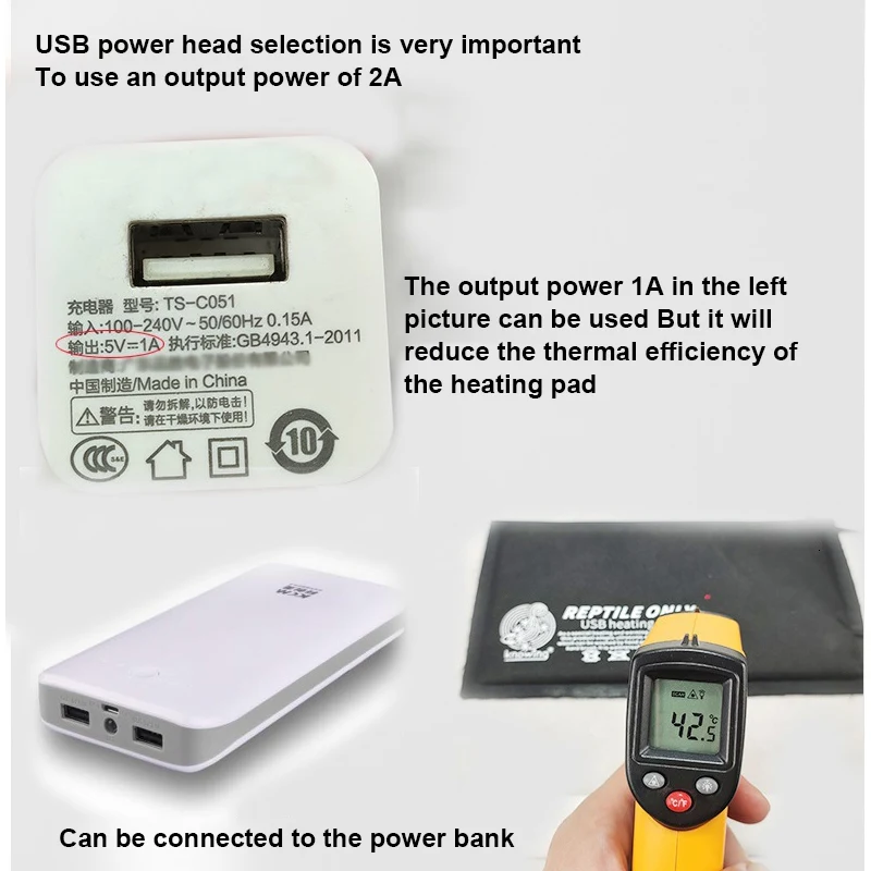 Грелка для рептилий с USB-подключением и регулировкой температуры |