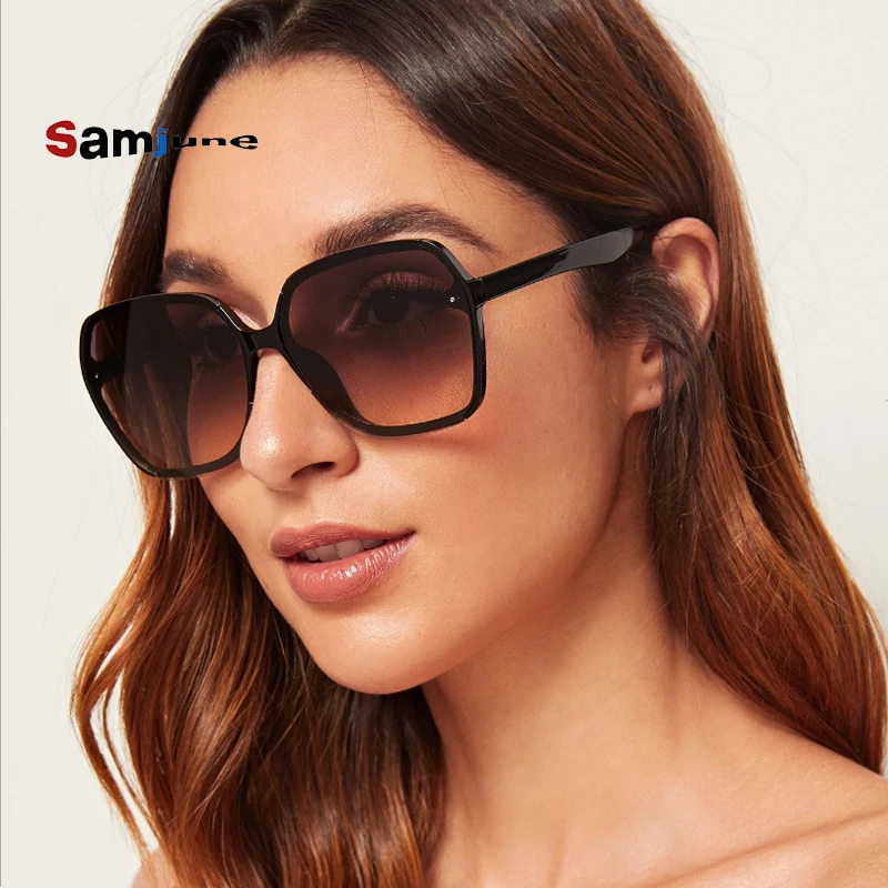 

Новинка 2021, круглые солнцезащитные очки, женские оверсайз, модные пластиковые уличные солнцезащитные очки с градиентом, женские очки, солнцезащитные очки UV400