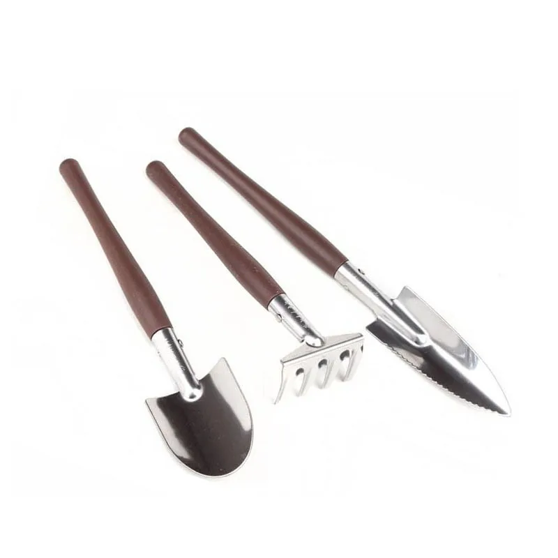 Вилка для прополки инструменты копания пластиковая ручка мини кофейная из трех