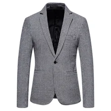 Costume Blazer pour hommes, nouveau costume d'hiver décontracté tendance, manteau en laine + couleur unie, boutons, poche de porte, décoration trois couleurs, M 4XL  (1)