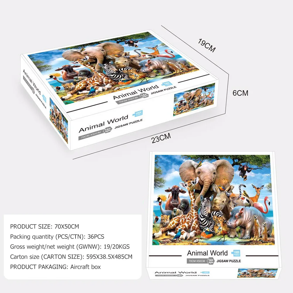 

Puzzle 1000 Pieces Of Famous Architectural Animal Space Round Children's Educational Toy Decompression Intellectual Puzzle
