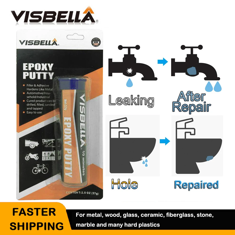 Эпоксидная глина для ремонта автомобилей Visbella 57 г|Шпатлевки клеи и герметики| |