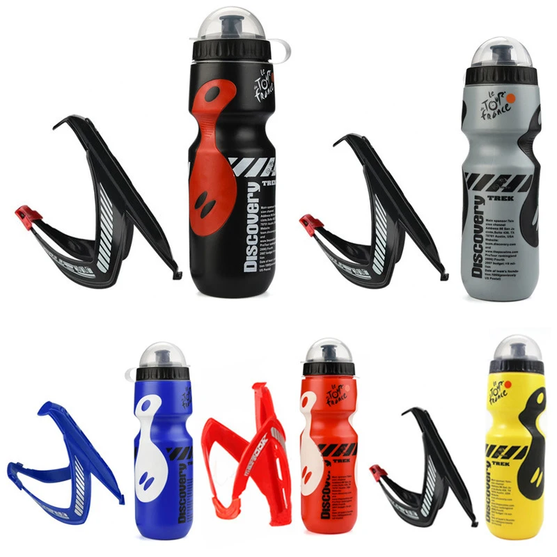 

Cycling Bottle Set Mountain Bike Carbon Fiber Textured V-shaped Bottle Holder Cycling Outdoor Travel Sports Bottles