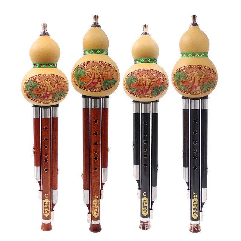 3 тона C-Key Hulusi Тыква Cucurbit Flute инструмент подходит для ...