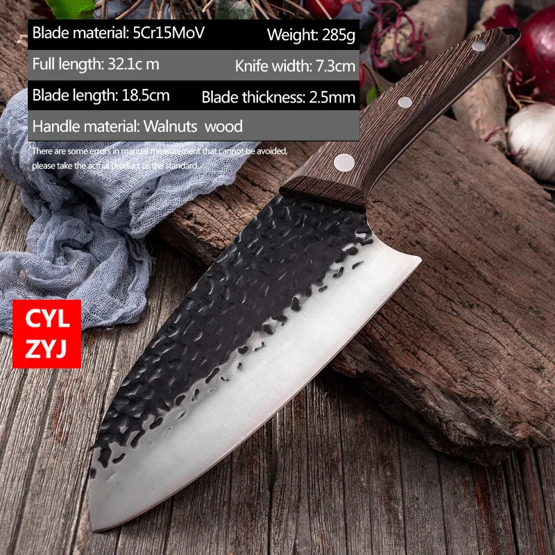 Кованый кухонный нож традиционный острый мясника из нержавеющей стали Женский