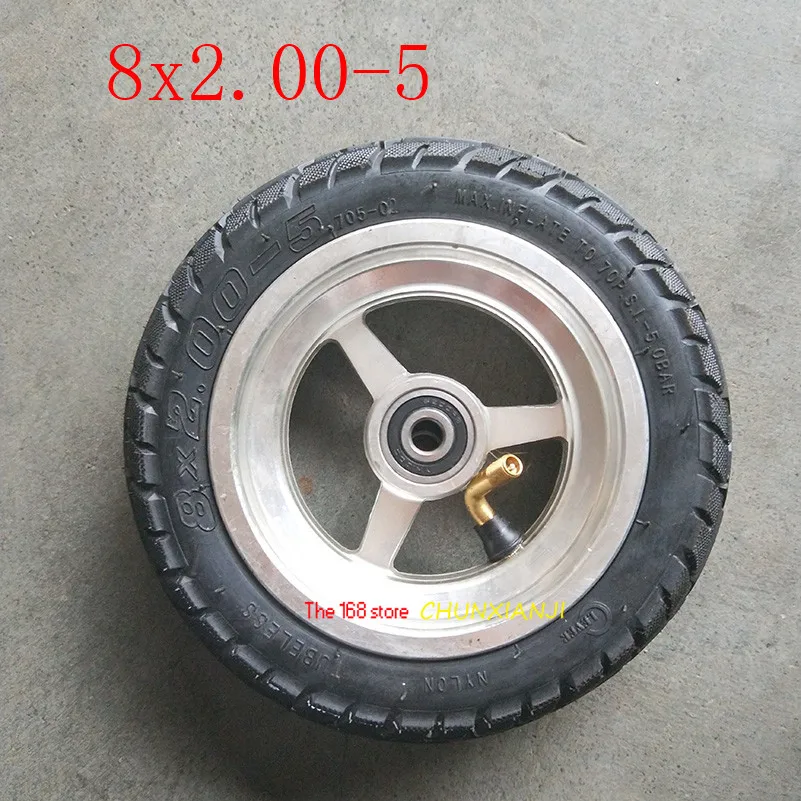 Хорошее качество 8x2. 00 5 бескамерные шины колеса 8*2 ступицы карманный велосипед