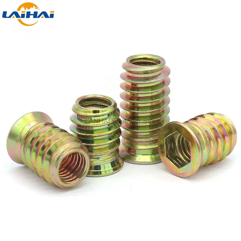 10 шт. шестигранная Встраиваемая гайка для деревянной мебели | Строительство и