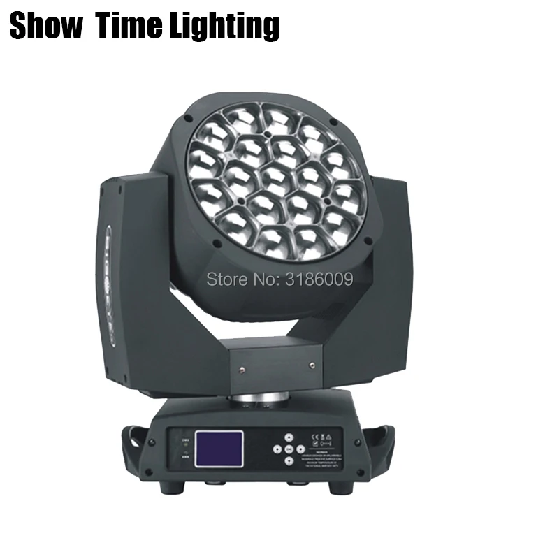 

Professional Zoom Dj Led Light 19Pcs 15W RGBW 4 In 1 Led Bee Beam Moving Head Good Use For Home Dj Party Disco KTV Night Club