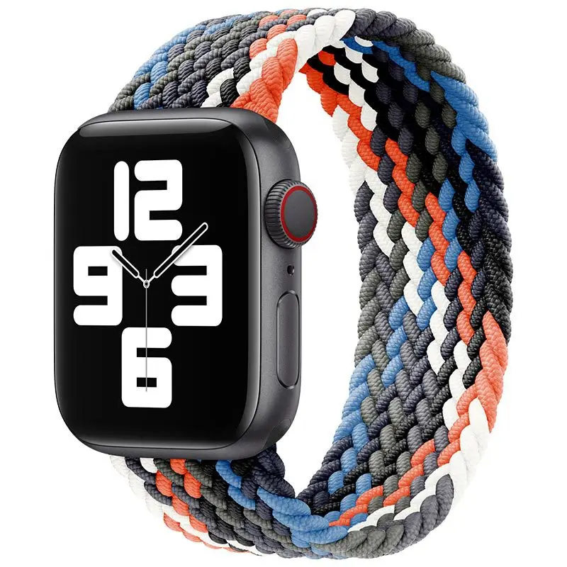 

Применимый Apple Watch SE / 5/6 нейлоновый эластичный вязаный IWATCH7 часовой стол с одним кольцом
