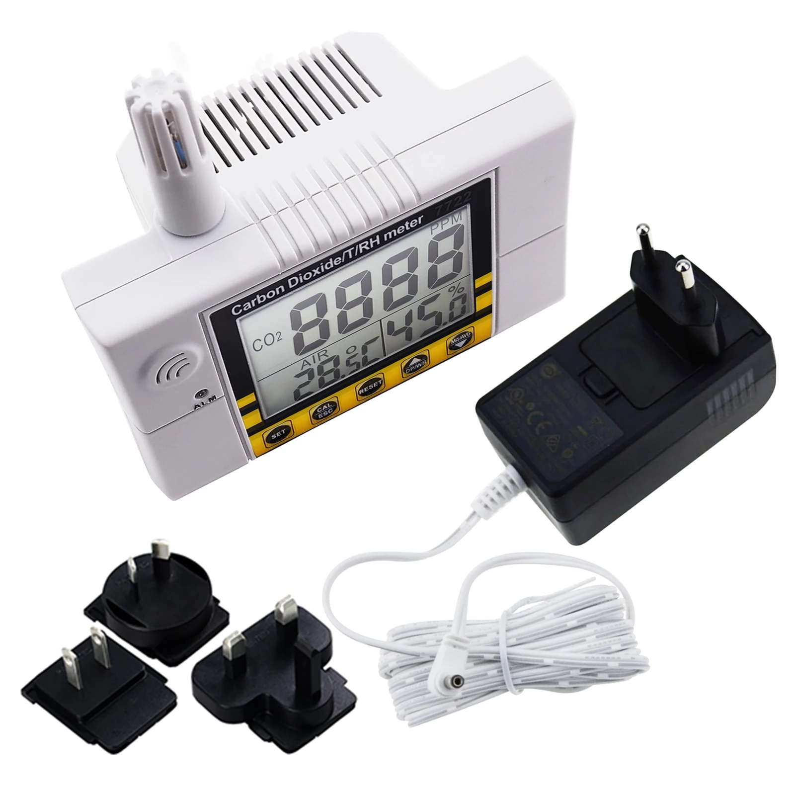 

0~2000ppm Range Wall Mount Indoor Air Quality Monitor Meter Temperature RH Carbon Dioxide (OEM Packaging Available)