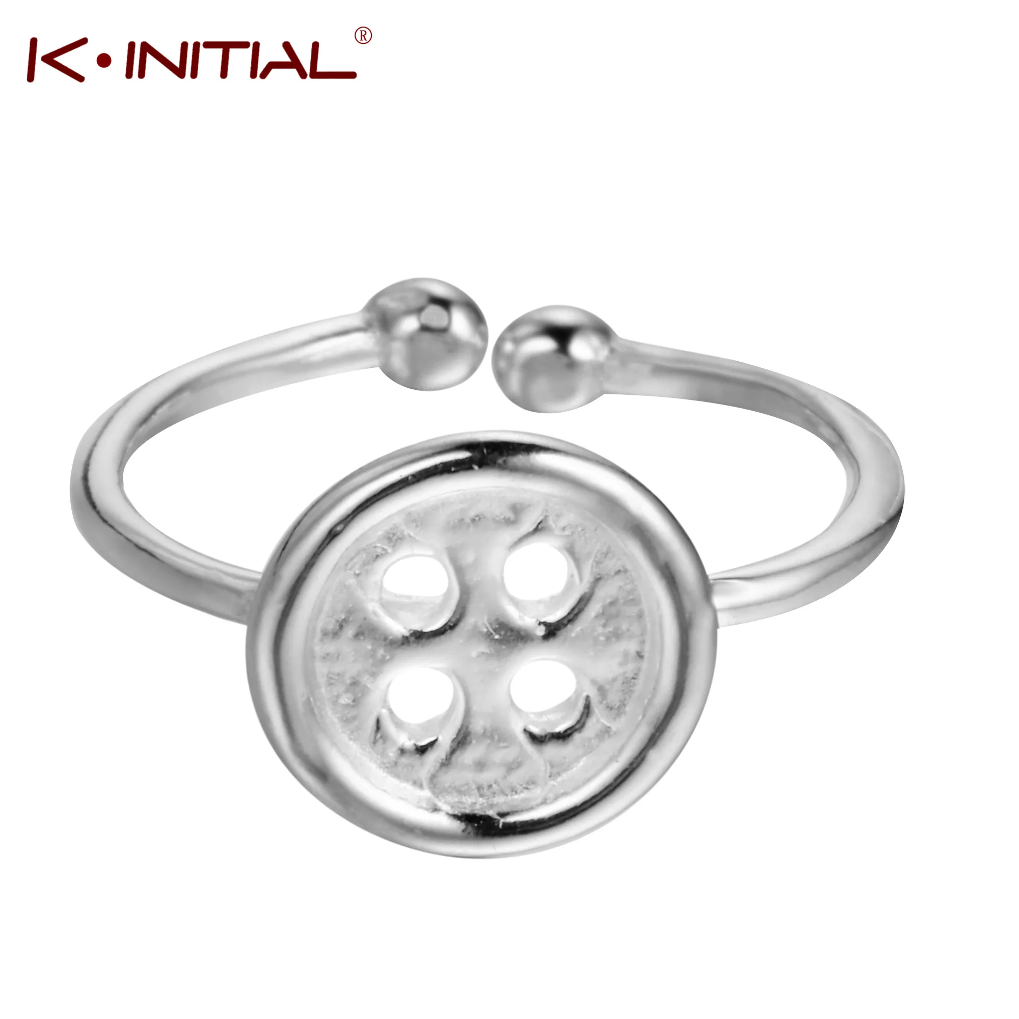 Kinitial новый дизайн кольца в форме застежки ювелирные изделия металлические на