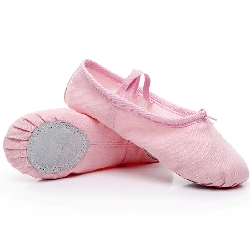 

Baby Girl Canvas Cotton Ballet Pointe Dance Shoes Gymnastics Slippers Yoga Flats