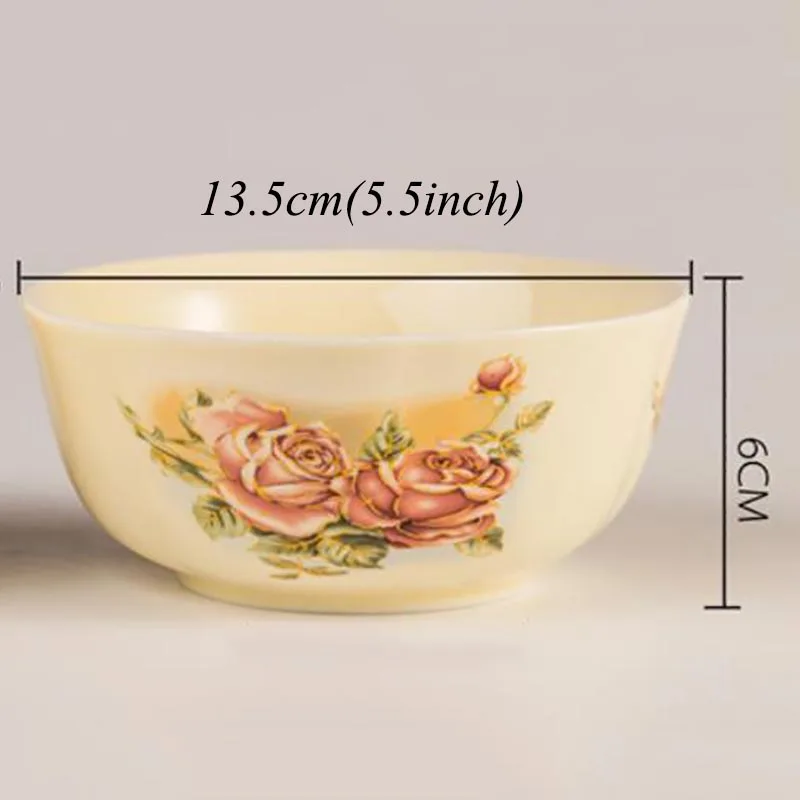 2 шт. 5 дюймов керамические миски Европейский стиль Роза миска для супа Ramen