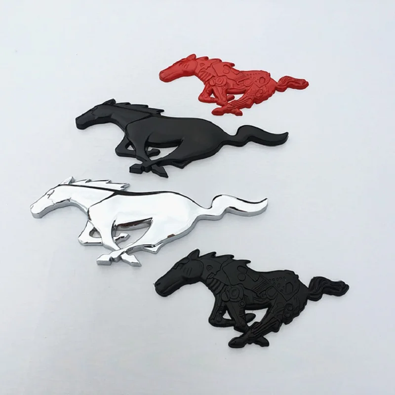 Автомобильный стиль 3D металлический Мустанг Лошадь передний капот решетка эмблема наклейки на автомобиль бегущая лошадь наклейка для Ford Mustang авто аксессуары Shelby GT