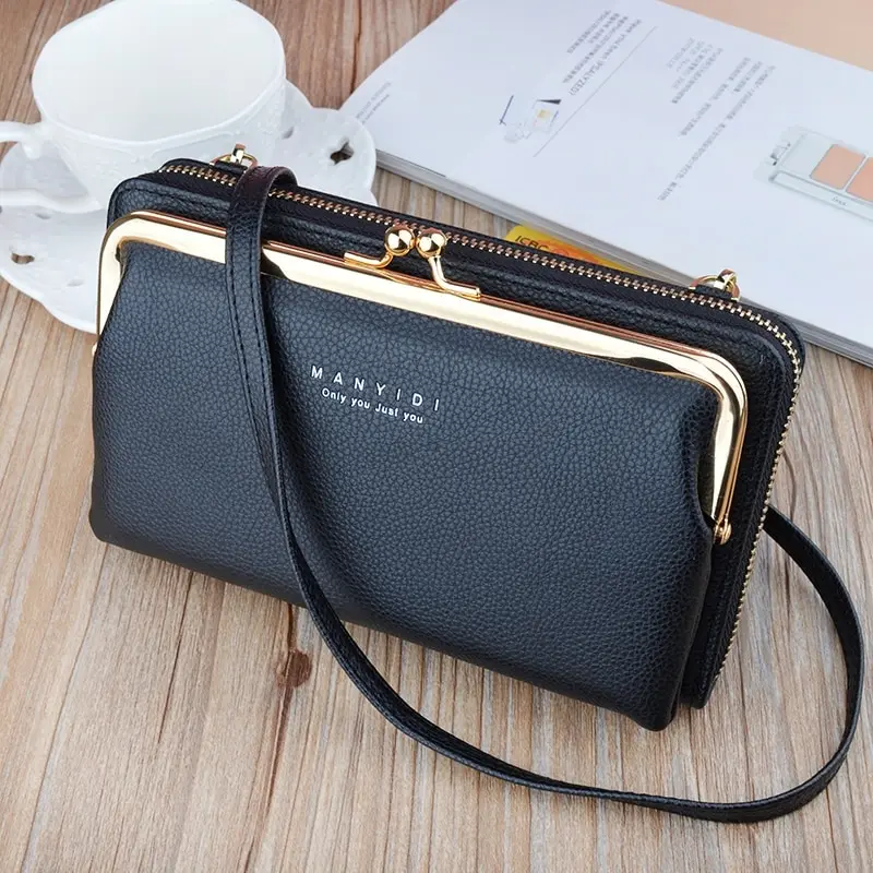 

Brand Women Wallets Cell Phone Long Wallet Shoulder Bag Mini Purse Clutch Ladies Messenger Crossbody Straps Bag Card Holders