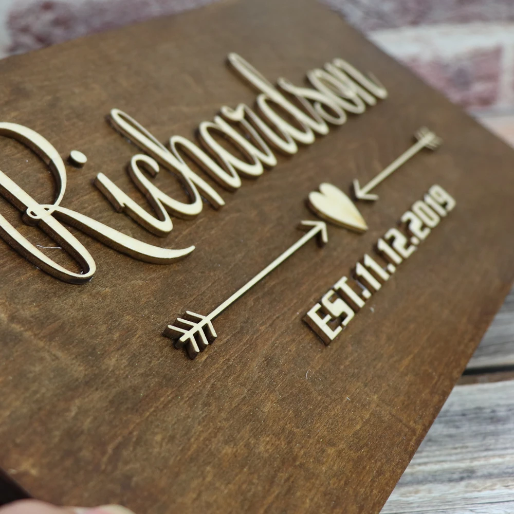 Индивидуальный Свадебный знак для свадьбы семейное наименование|Украшения