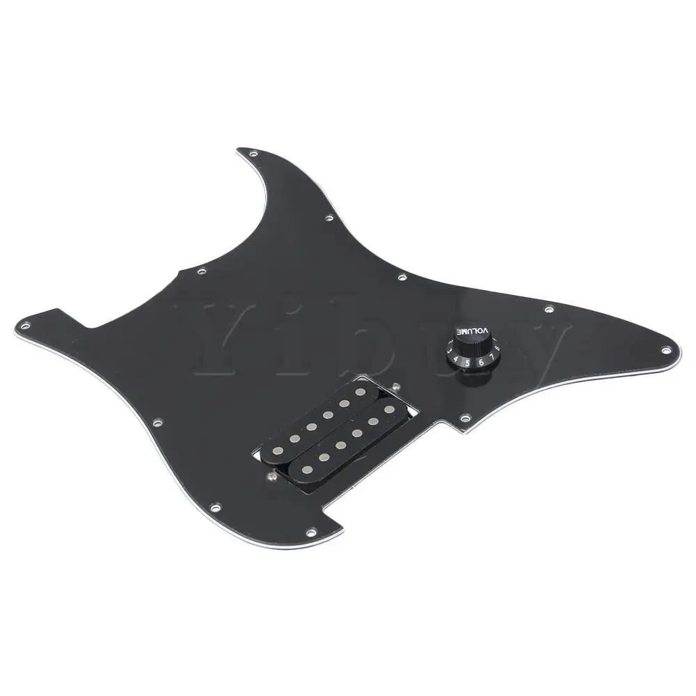 Yibuy Черный Предварительно проводной Штамп 1 Humbucker для электрогитары|prewired pickguard|for