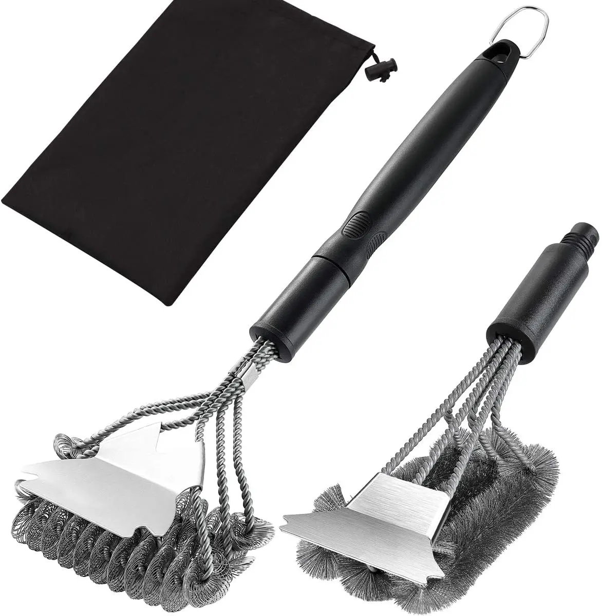 

Grill Brush and Scraper Best BBQ Cleaner Perfect Tools for All Grill Types Including Weber, Ideal Barbecue Accessories