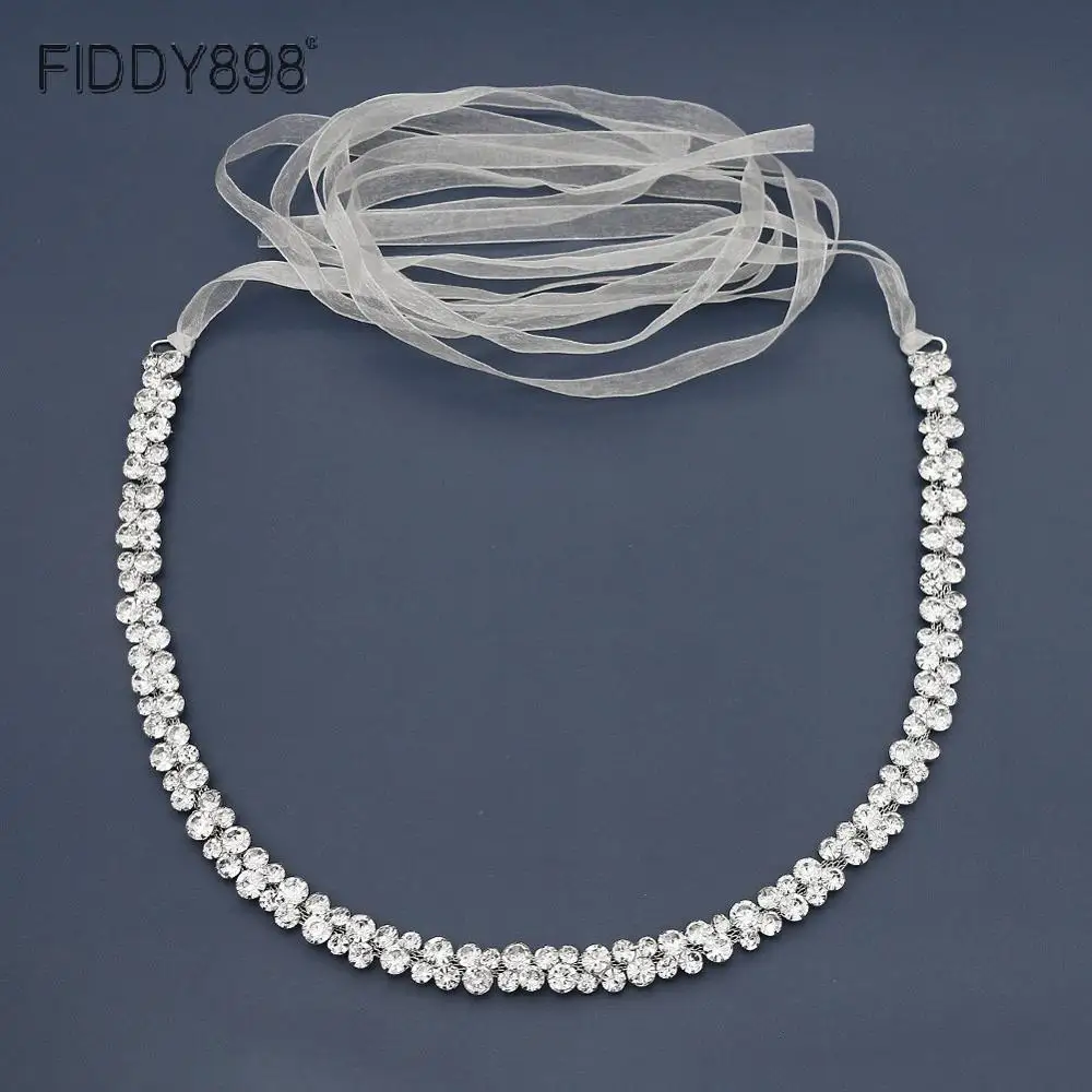 

Sparkle Crystals Wedding Belt 2020 New Waist Sash For Bridal Dress Decorations Bride Accessories Diamond Belt WS-J136