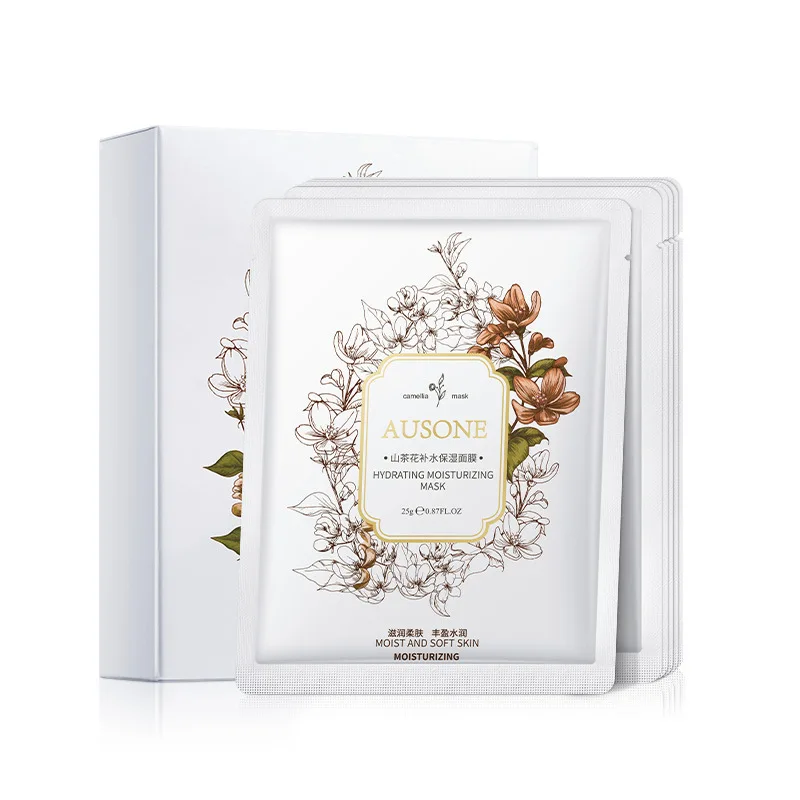 

10 Pcs Camellia Facial Masks Hydrating Firm Elastic Delicate Smoothing Nourishing Mild Silky Skin Rejuvenation Anti Drying