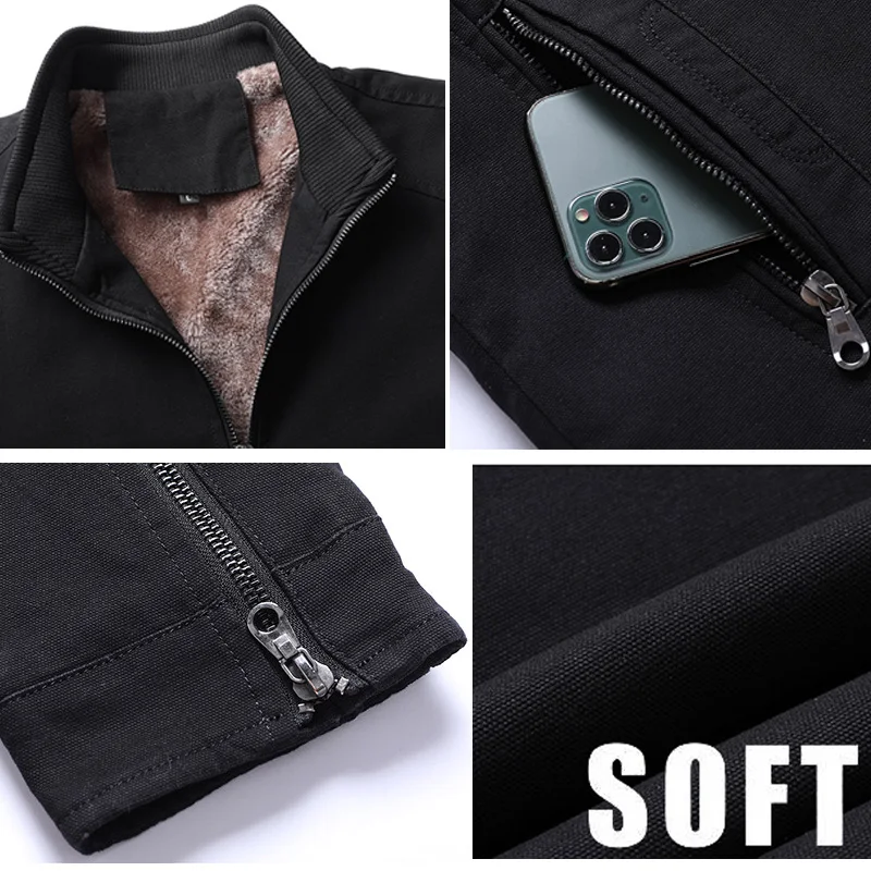 Мужская теплая флисовая куртка повседневная куртка-бомбер в стиле милитари