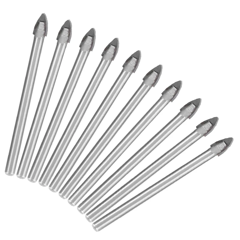

10X Drill Bit Spear Head 10 pieces Metal Cement 6mm 10pcs 10pcs/set Kit