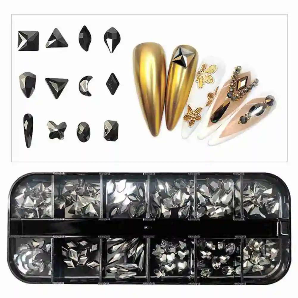 

Mix Size Crystal AB Glass Rhinestones For Nails Non Hot Fix 3D Flatback Diamond Strass Gems Glitter Jewelry Nail Art Decorations