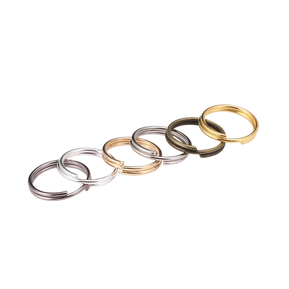 200 шт./лот 6 8 10 12 мм Золотые открытые кольца с двумя петлями раздельные кольца коннекторы для ювелирных изделий принадлежности для самостоят...